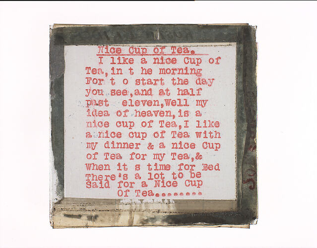 Lantern Slide - 'Nice Cup of Tea'