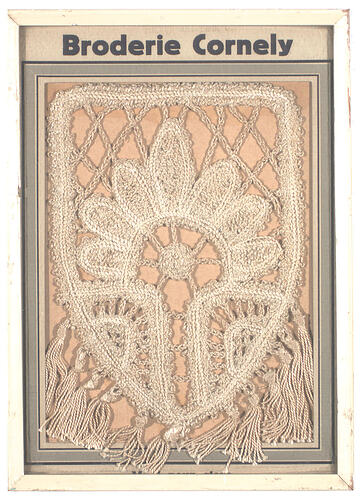 Framed Cornelli Embroidery - Heraldic Tassels