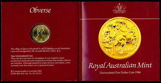 Royal Australian Mint 1984 Uncirculated Coin Set Kangaroo