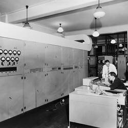 Negative - CSIRAC Computer, Team from CSIRO Division of Building Research using CSIRAC, 1958  Copy