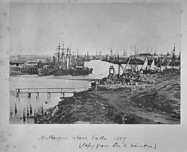 Melbourne above Falls. 1857. (Copy from Sir. R. Daintree)