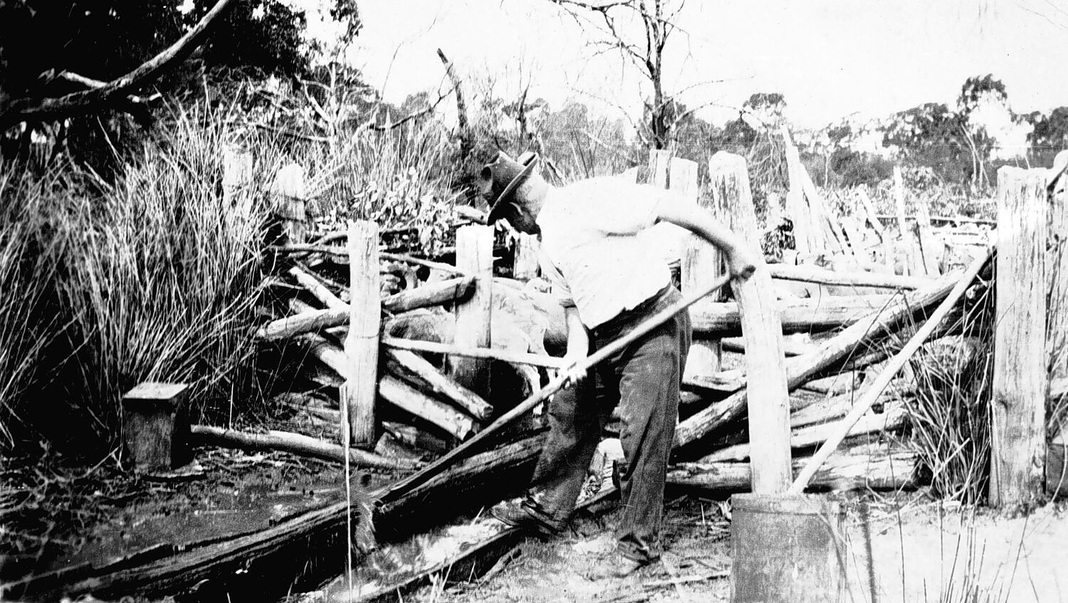 Negative 'Glenelg Vale' Station, Chetwynd, Victoria, 1930
