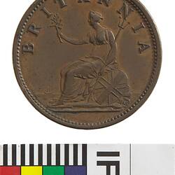 Token - 1 Penny, Annand, Smith & Co, Family Grocers, Melbourne, Victoria, Australia, 1851