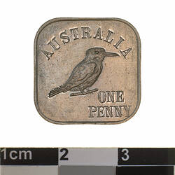 Rectangular coin.