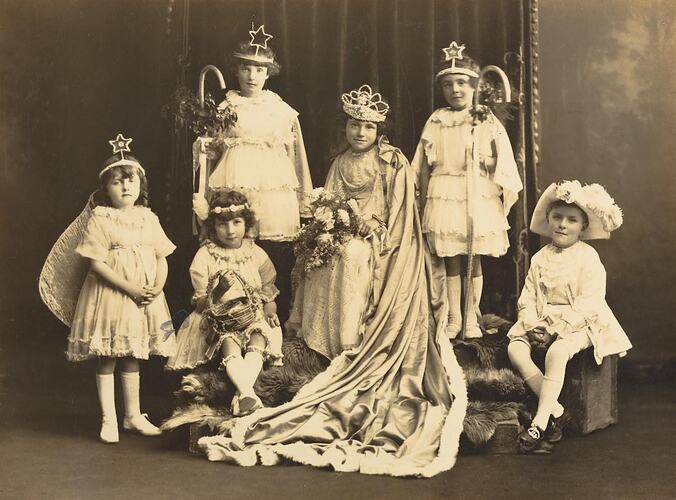 Digital Photograph - Children in Costume for Queen's Parade, St Andrews School, Werribee, circa 1924