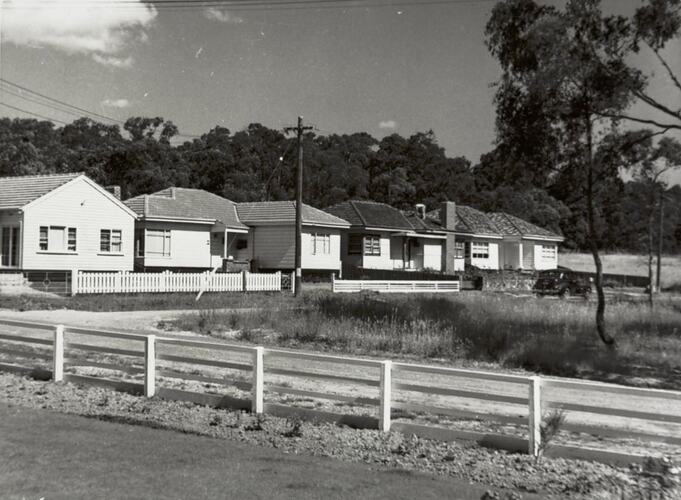 Digital Photograph - New Houses on unmade Street, Blackburn, 1953