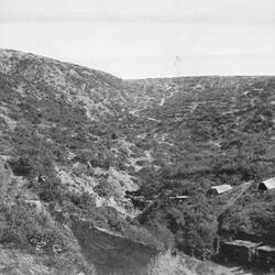 Victoria Gully with army tents and trucks at 3rd Field D.S.