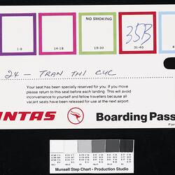 Aeroplane Boarding Pass - Issued to Tran Thi Cuc, Qantas, Kuala Lumpur, 14 Jul 1978