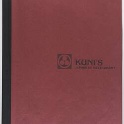 Menu - Kuni's Japanese Restaurant, Melbourne, 1980s