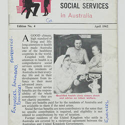Booklet - Facts About Health and Social Services in Australia, 1962