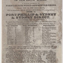 Booklet - Emigration, Its Necessity and Advantages, 1840