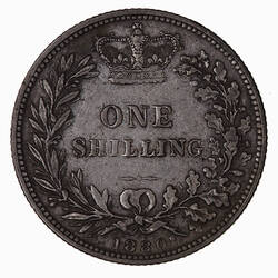 Coin - Shilling, Queen Victoria Great Britain, 1880 (Reverse)