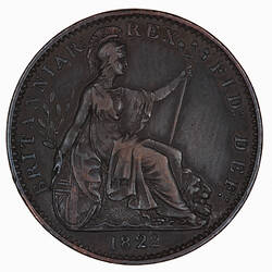 Coin - Farthing, George IV, Great Britain, 1822 (Reverse)