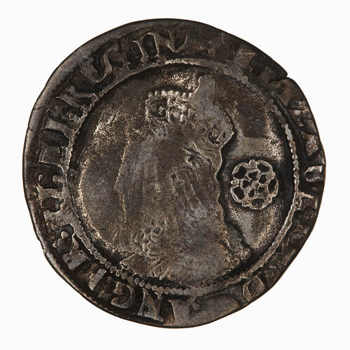 Coin - Sixpence, Elizabeth I, England, Great Britain, 1574 (Obverse)