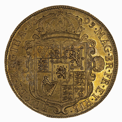 Coin - 5 Guineas, William and Mary, Great Britain, 1693 (Reverse)