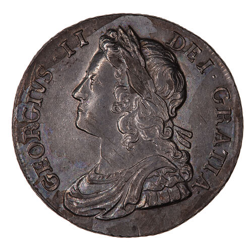 Coin - Shilling, George II, Great Britain, 1736 (Obverse)
