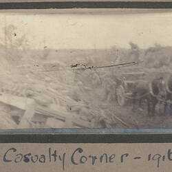 Photograph - 'Casualty Corner', France, Sergeant John Lord, World War I, 1916