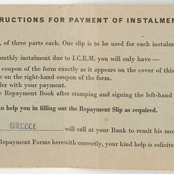 Repayment Book - ICEM Migrants Loan Fund