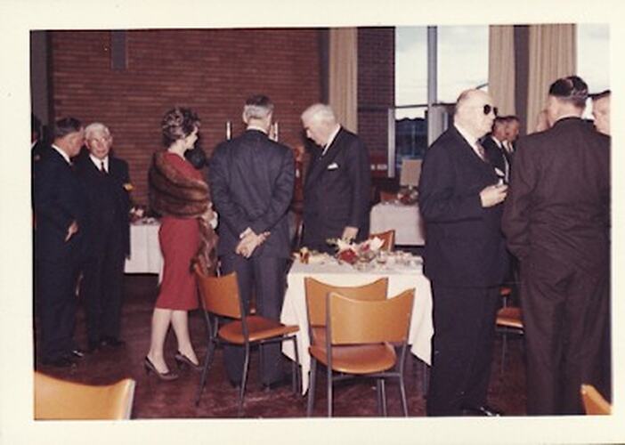 Photograph - Kodak Australasia Pty Ltd, Prime Minister Robert Menzies, Executives and Guests at the Reception of the Official Opening of the Kodak Factory, Coburg, 1961