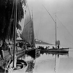 Negative - Sailing Boats on Lake Wendouree, Ballarat, Victoria, 1897