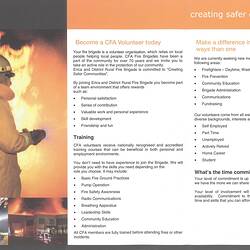 Pamphlet - 'Erica and District Rural Fire Brigade: Support Your Community Volunteer Today', Country Fire Authority, Victoria, Australia, 2009