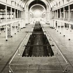 Photograph - Programme '84, Timber Floor Replacement in the Great Hall, Royal Exhibition Building, 2 Jul 1984