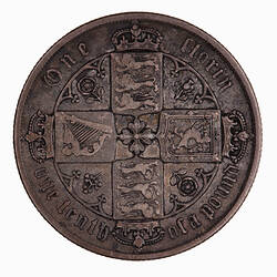 Coin - Florin, Queen Victoria, Great Britain, 1872 (Reverse)