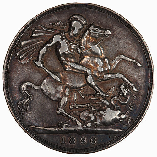 Coin - Crown, Queen Victoria, Great Britain, 1896 (Reverse)