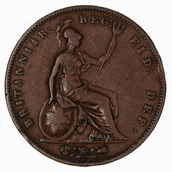 Coin - Penny, Queen Victoria, Great Britain, 1853 (Reverse)