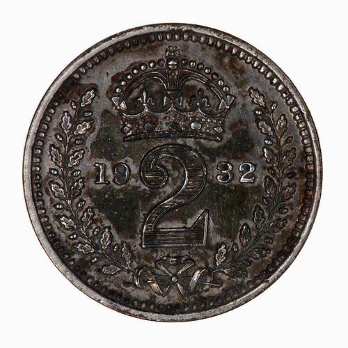 Coin - Twopence (Maundy), George V, Great Britain, 1932 (Reverse)