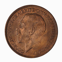 Coin - Halfpenny, George V, Great Britain, 1917 (Obverse)