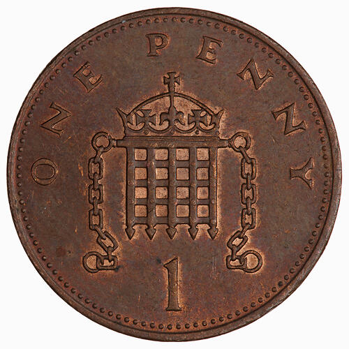 Coin - 1 New Penny, Elizabeth II, Great Britain, 1982 (Reverse)
