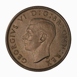 Coin - Florin (2 Shillings), George VI, Great Britain, 1947 (Obverse)