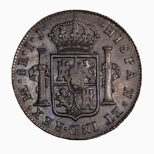 Coin - Emergency Dollar, George III (oval stamp), Great Britain, 1797-1804 (Reverse)