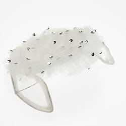 Headpiece - Wedding, Italian, White Net, 1957