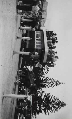 Photograph - People on a Horse Drawn Tramcar, Victor Harbour, South Australia, circa 1930s