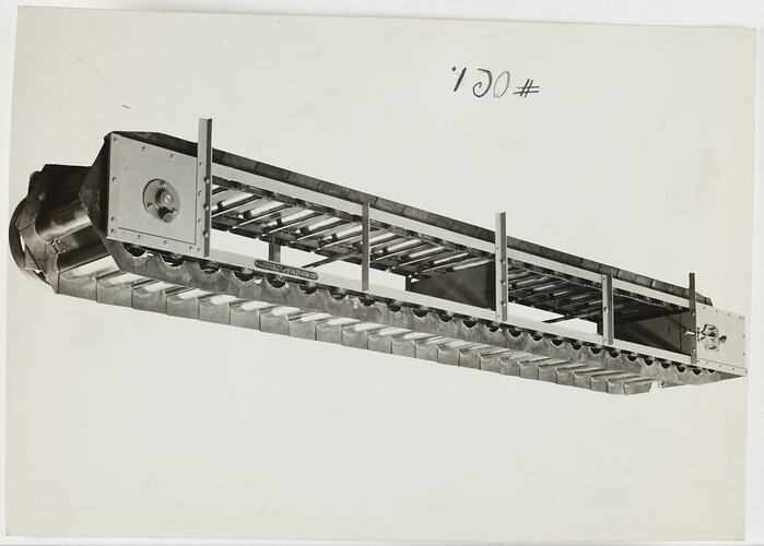 Photograph - Schumacher Mill Furnishing Works, 'Apron Feeding Conveyor', Port Melbourne, Victoria, 1930