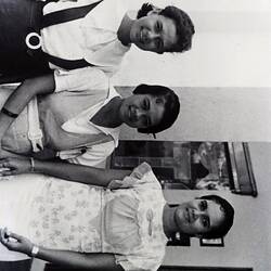 Negative - Portrait of Three Girls, Pacific Islands, circa 1930s
