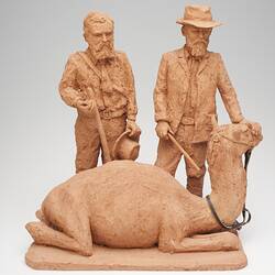 Sculpture - 'Burke and Wills', Mr. Leon Wolowski, Clay, 1985