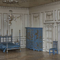 Pendle Hall Dolls House - Room 18 Blue Bedroom