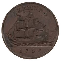 Proof Coin - 1 Penny, Bermuda, 1793
