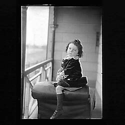 Glass Negative - Tom Ruse as Toddler, Seated, Northcote, Victoria, Mar 1894
