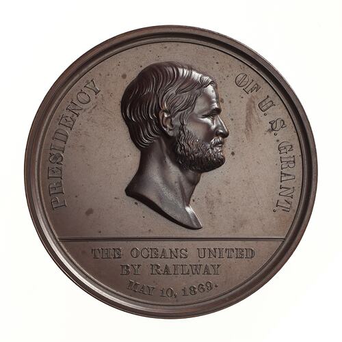 Medal - Oceans United by Railway, United States of America, 1869