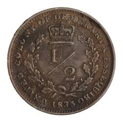 Coin - 1/2 Guilder, Essequibo & Demerary, 1835