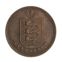 Coin - 4 Doubles, Guernsey, Channel Islands, 1868