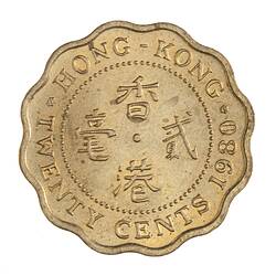 Coin - 20 Cents, Hong Kong, 1980