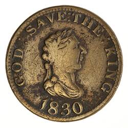 Coin - 1 Penny, John Caine, Castletown, Isle of Man, 1830