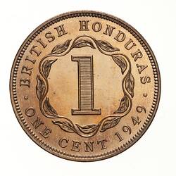 Proof Coin - 1 Cent, British Honduras (Belize), 1949