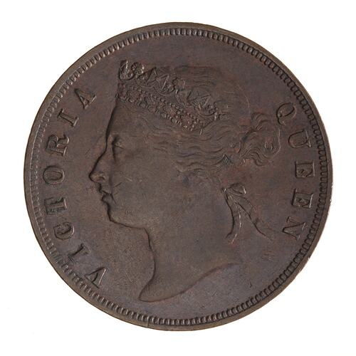 Coin - 1 Cent, Straits Settlements, 1874