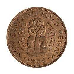 Coin - 1/2 Penny, New Zealand, 1962